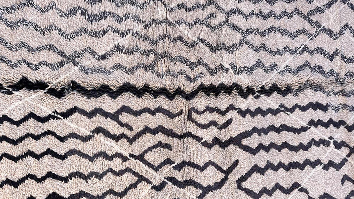 BERBERTEPPICH aus reiner Wolle 176x 270 cm - Grau, Naturmaterialien (176/270cm) - AFK Living