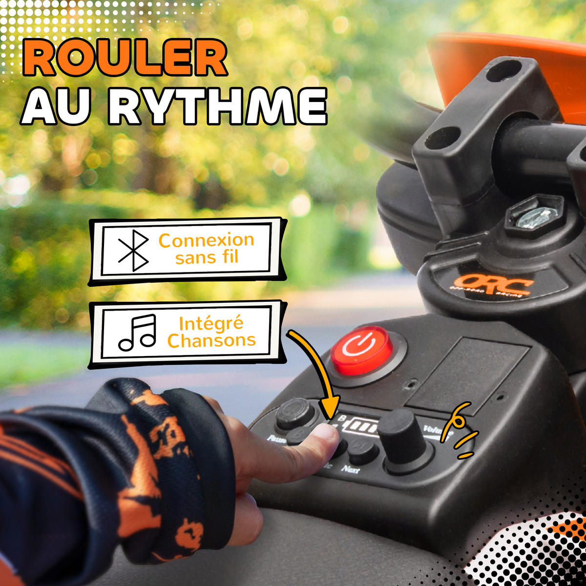 ELEKTRO-MOTORRAD DE-13161 2 Motoren Orange - Orange, Kunststoff (107/56/70cm) - ComfortXL