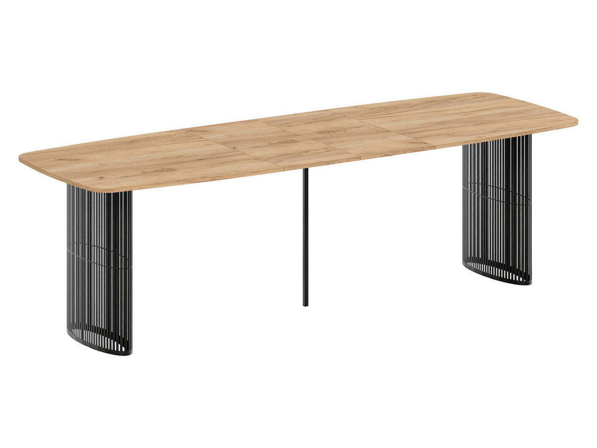 ESSTISCH Arcadia Cashmere 160 - Kaschmir/Weiß, Holzwerkstoff/Metall (90/160/76cm) - MIRJAN24