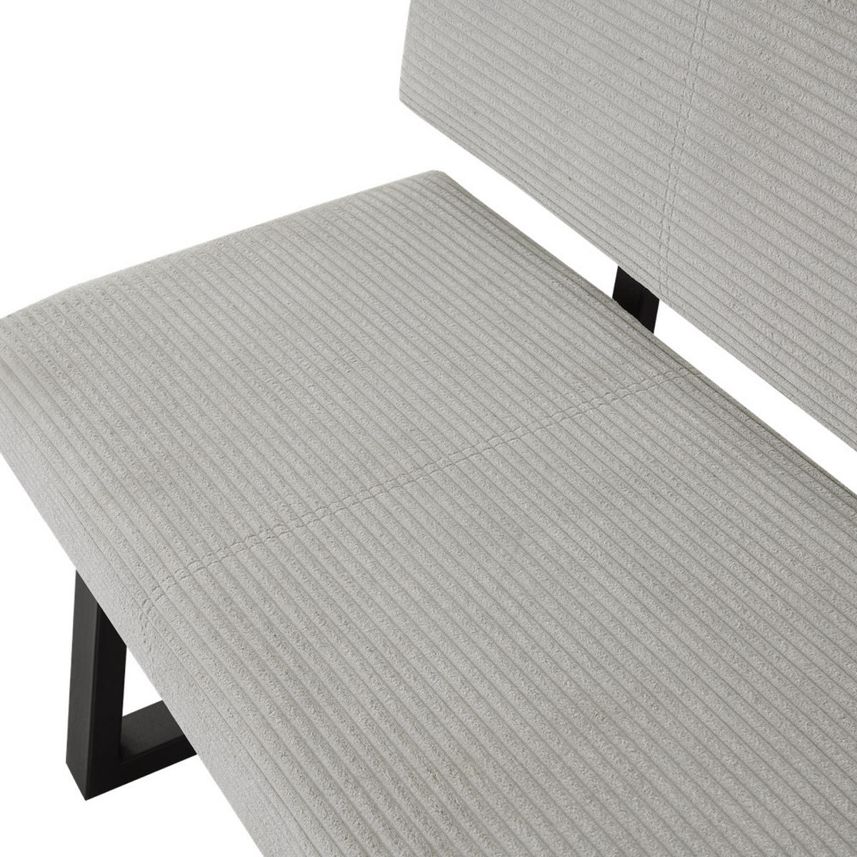 SITZBANK SIGFRID - Hellgrau, Textil/Metall (140/88/58cm) - B&D Home