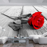 VLIESTAPETE Grau 200/140 cm - Rot/Grau, Textil (200/1cm) - KUNSTLOFT