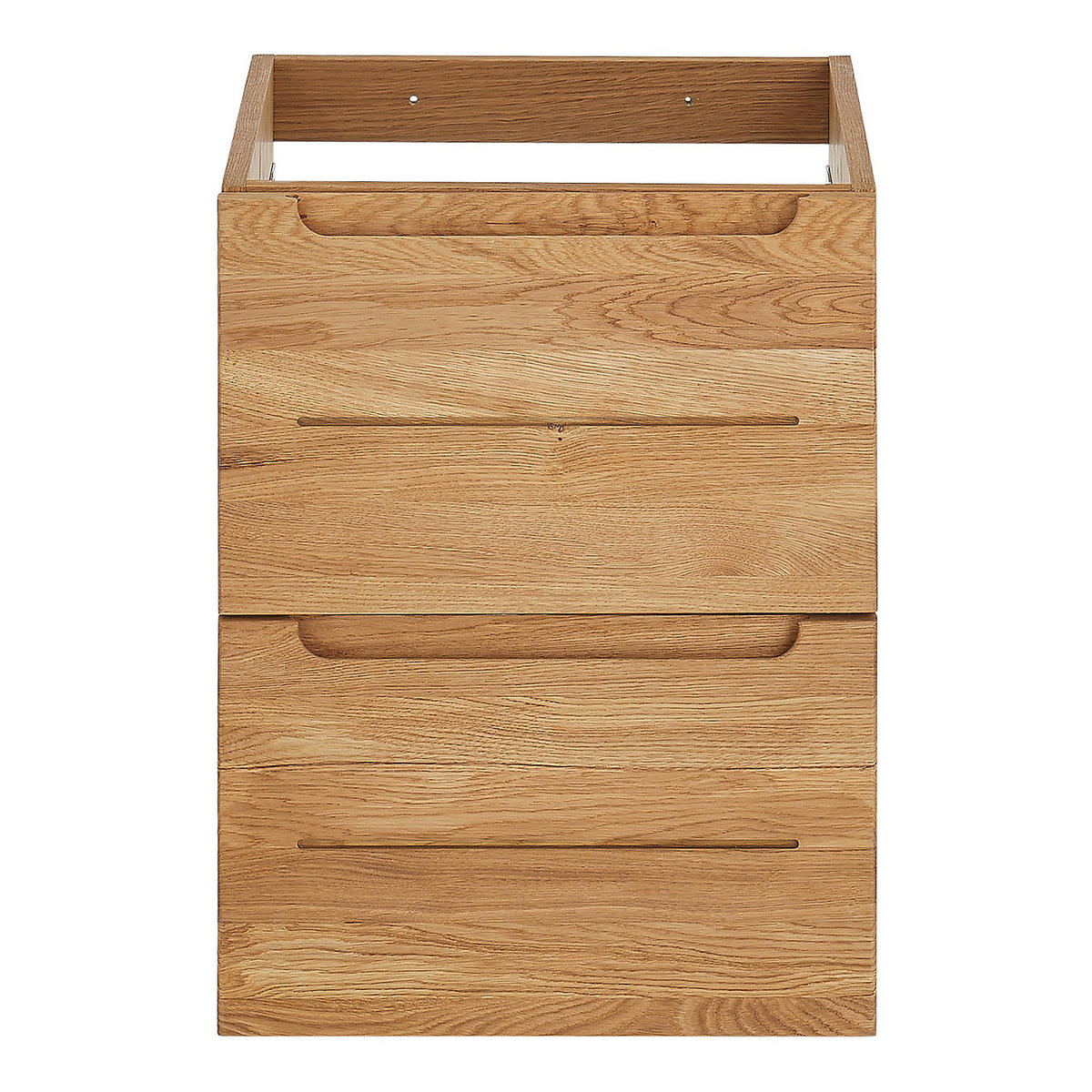 WASCHTISCHUNTERSCHRANK - Eiche teilmassiv - Eichefarben, Holz/Holzwerkstoff (42/54/42cm) - home24
