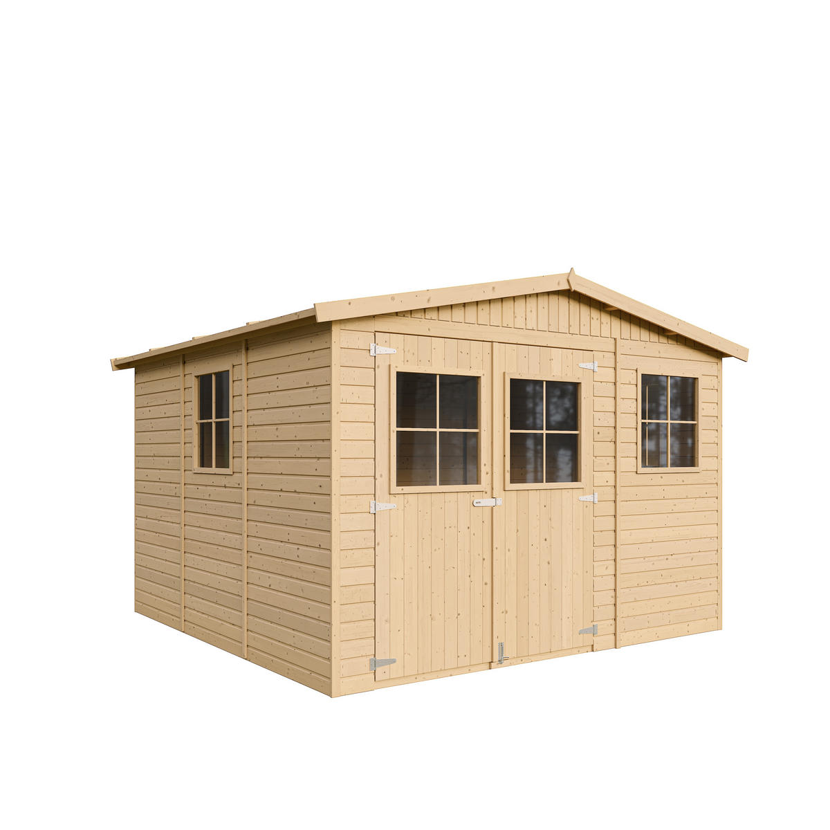 HOLZ-GARTENHAUS - H226x316x324 cm/9 m² - M335 - Beige, Holz (324/226/297cm) - Timbela