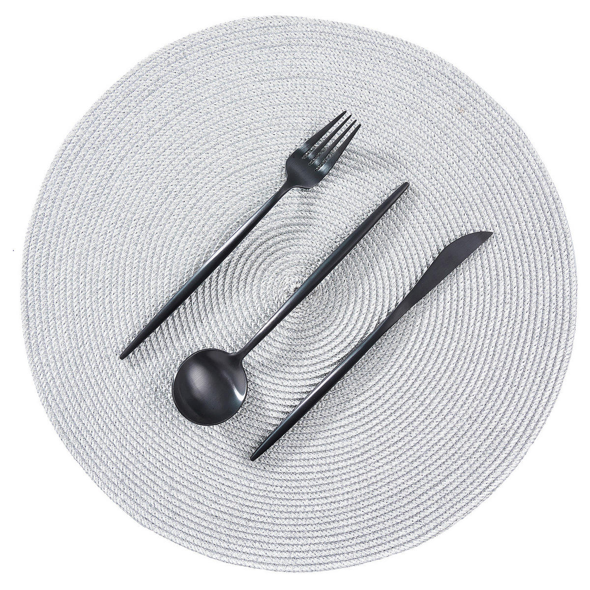PLATZSETS (4er-Set) Ambiente - Silberfarben, Kunststoff (38/38cm) - Butlers