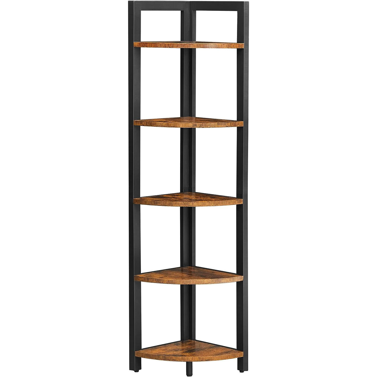 REGAL Rustikaler Braun 30x30 cm LLS803B01 Stahlkonstruktion - Schwarz, Metall (30/150/30cm)