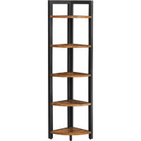 REGAL Rustikaler Braun 30x30 cm LLS803B01 Stahlkonstruktion - Schwarz, Metall (30/150/30cm)