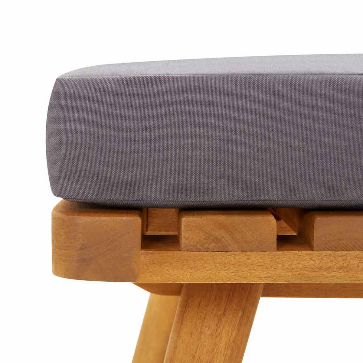 GARTEN-LOUNGE-SET 2Er Set Mit Kissen Massivholz Akazie - Dunkelgrau, Holz/Textil - vidaXL