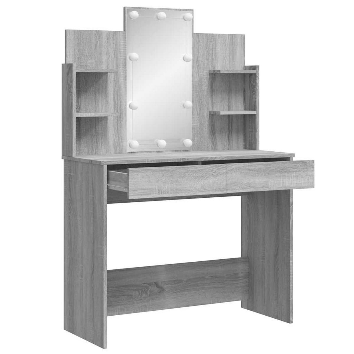 SCHMINKTISCH Curtis 96/40/142 cm - Schieferfarben, Holzwerkstoff (96/142/40cm) - Nettlife