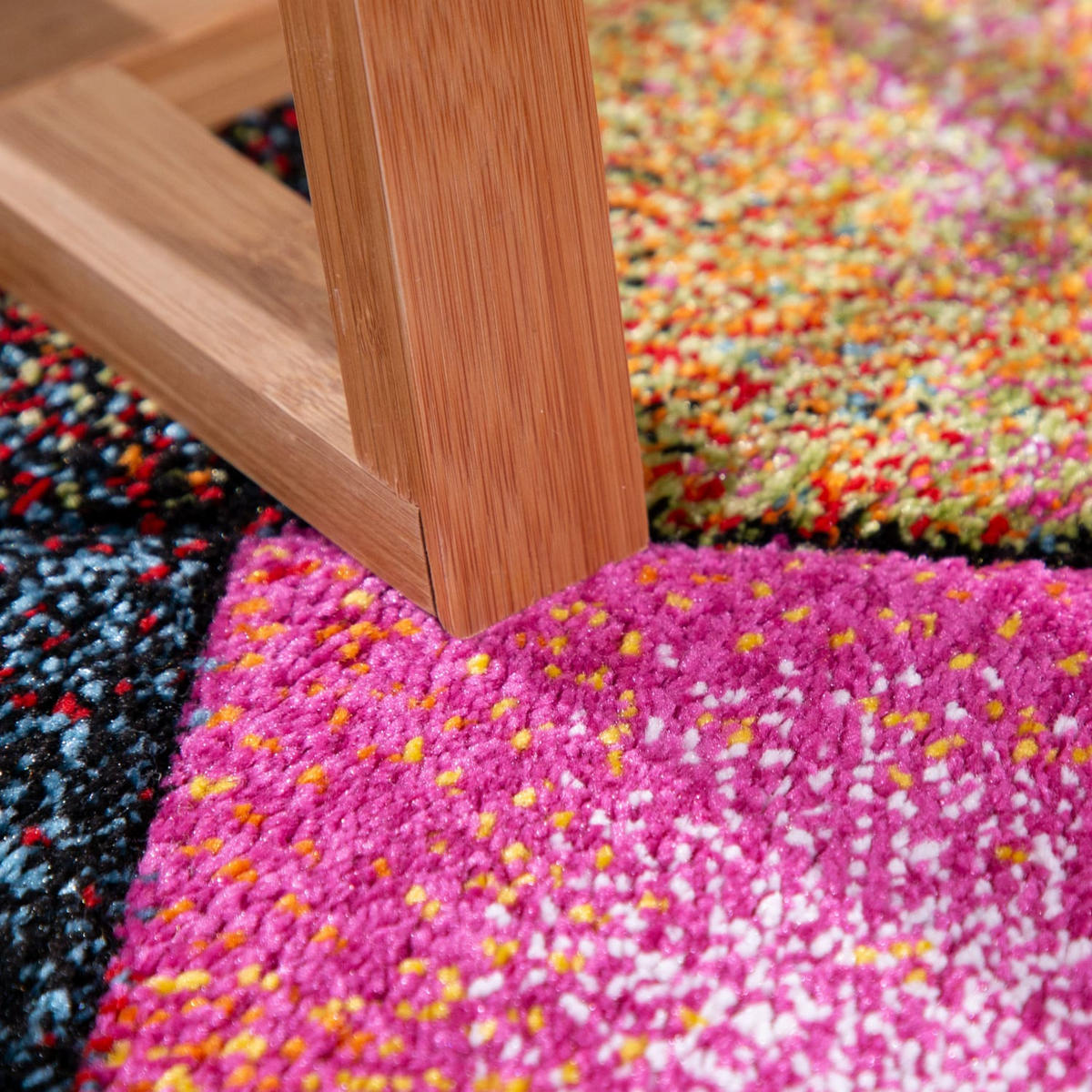 KURZFLORTEPPICH, kariert, aus Polypropylen, Florhöhe 12 mm, Mehrfarbig, 160 x 230 cm - Multicolor, Textil (160/230cm) - KADIMA DESIGN
