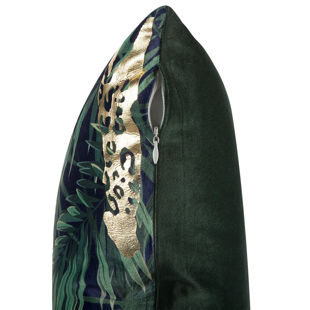 DEKOKISSEN 2er-Set Dunkelgrün 45/45 cm Bellerose - Dunkelgrün, Textil (45/45cm) - Beliani