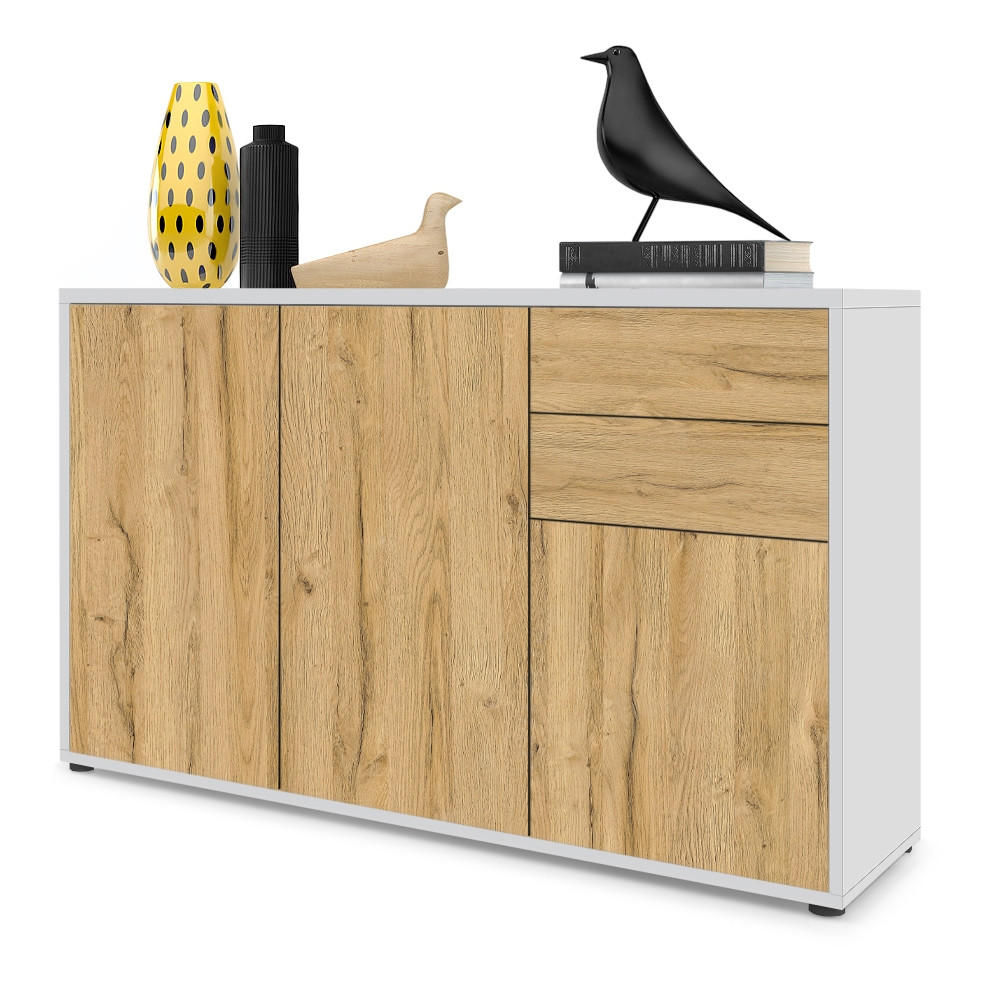 KOMMODE Ben Front in Eiche Nature - Eichefarben, Holzwerkstoff (117/74/36cm) - Vladon