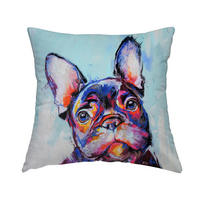 WENDE-KISSENHÜLLE POP-Acryl Buddy 45/45 cm - Multicolor/Hellblau, Textil (45/45cm) - beties Heimtextil