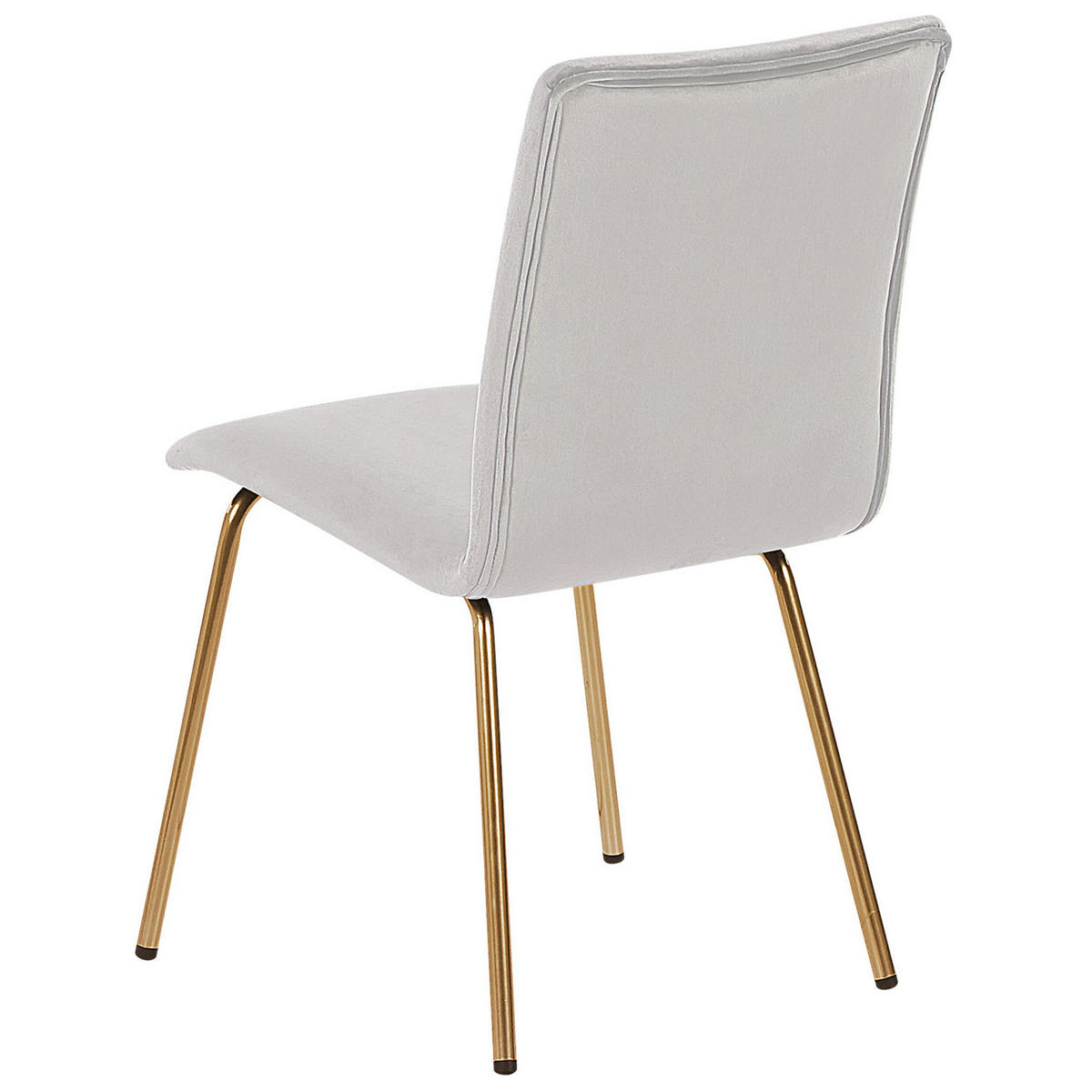 STUHL 2er-Set Samtstoff Grau Rubio - Grau, Textil/Metall (47/80/41cm) - Beliani