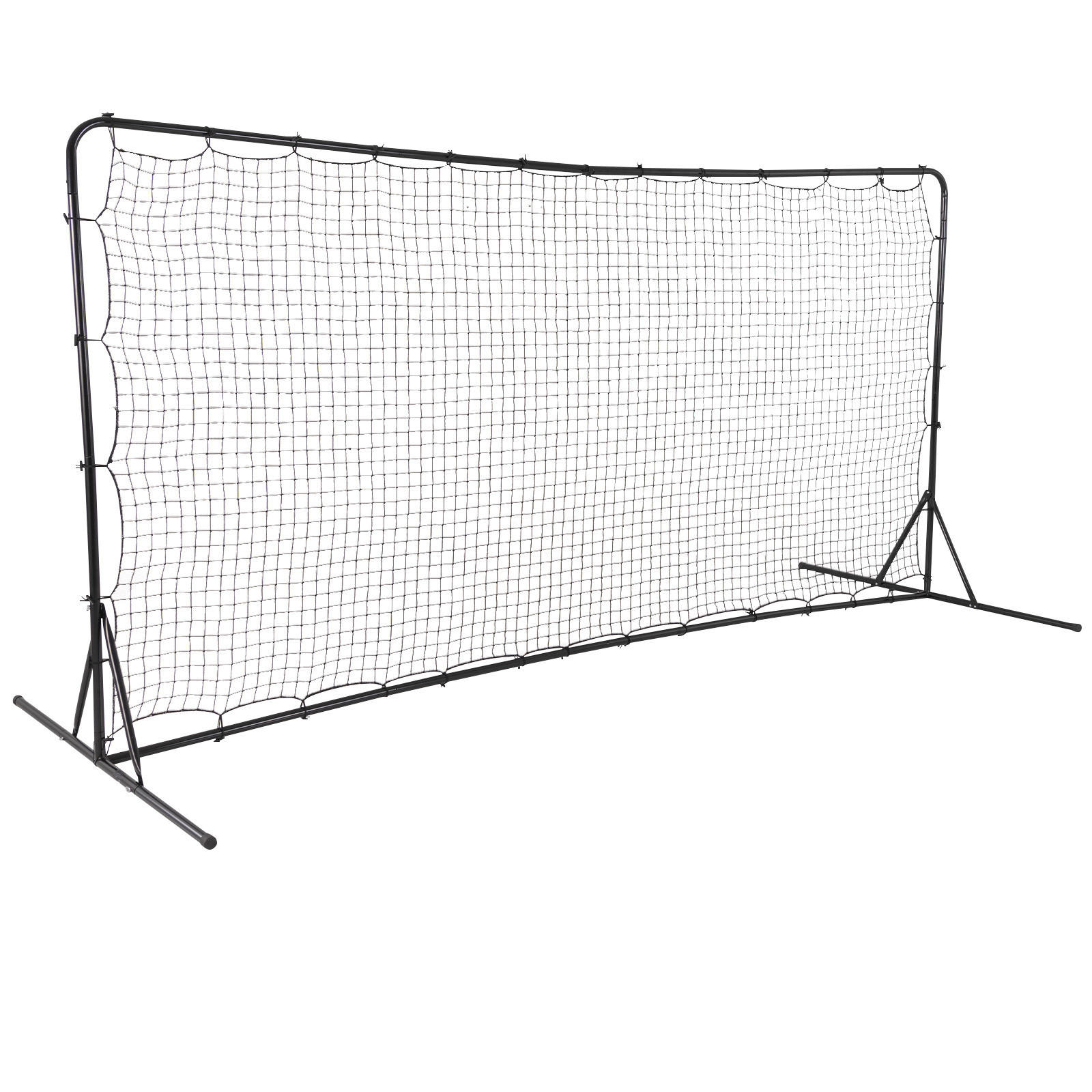 FUBBALLTOR Schwarz - Schwarz, Metall (151/183/373cm) - COSTWAY