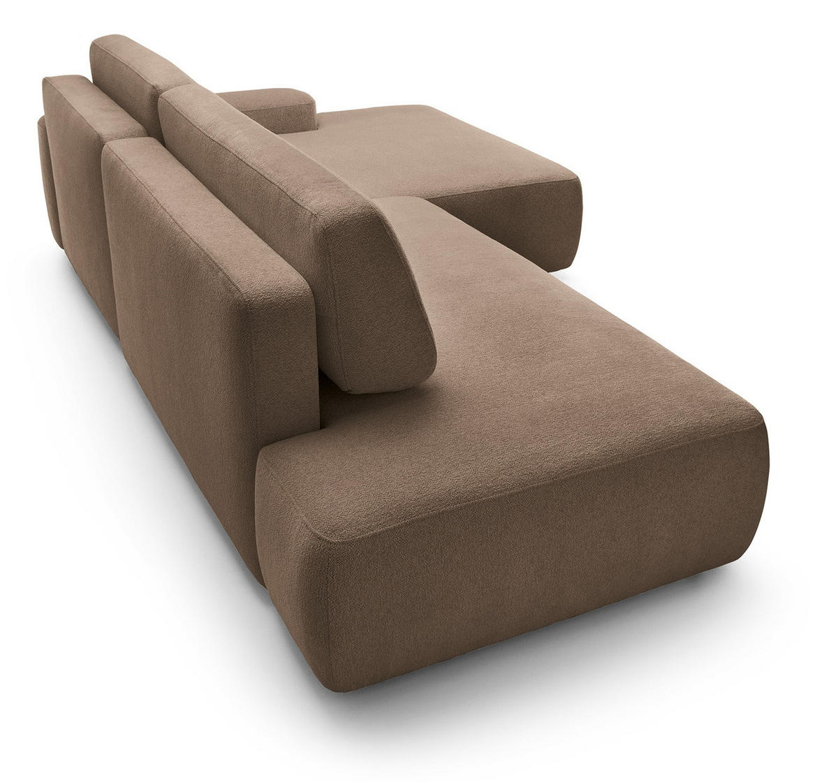 ECKSOFA 275 cm mit Schlaffunktion Orea O, Rechts, Dunkelbraun - Dunkelbraun, Holz (164/276cm) - Emporius