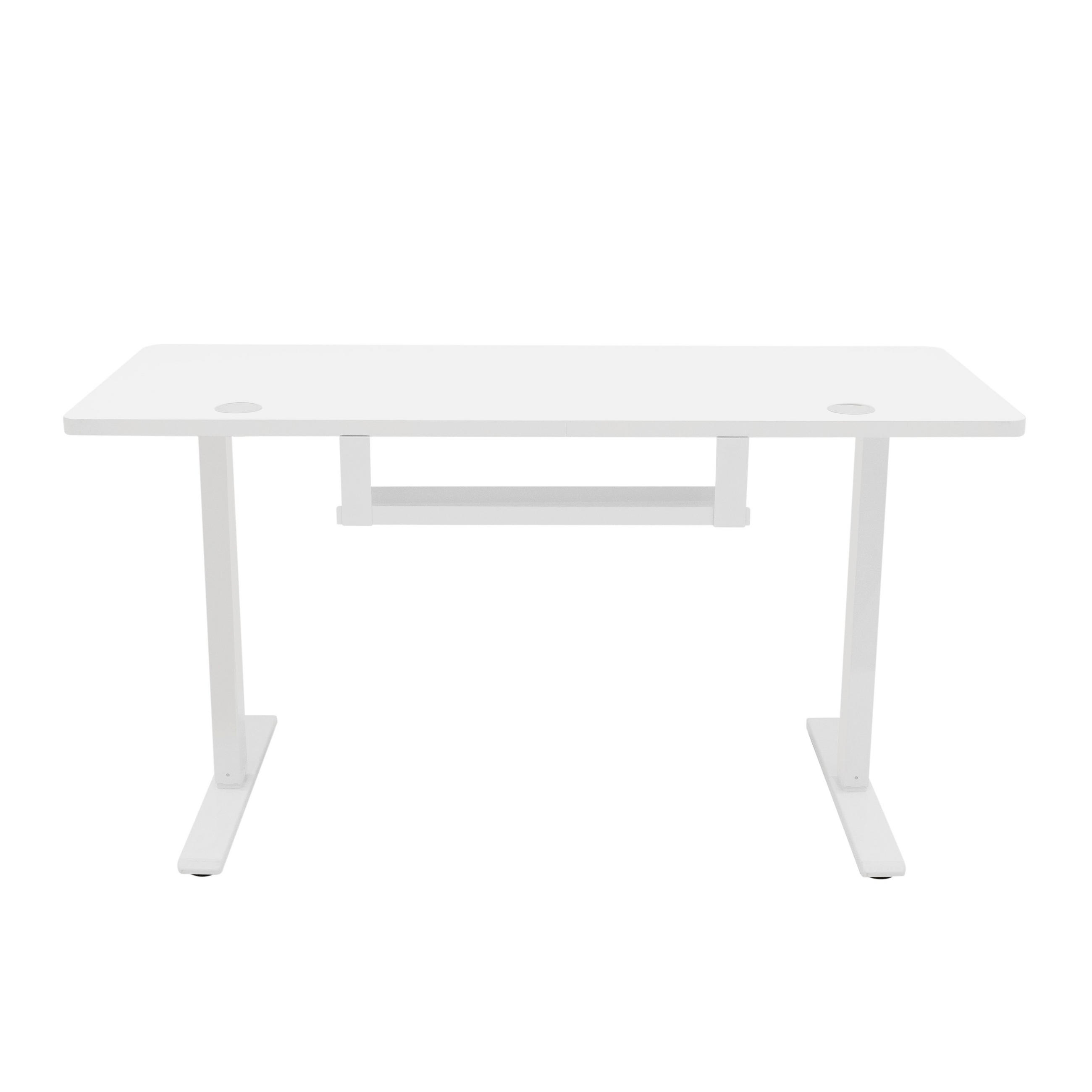 SCHREIBTISCH Elektrisch höhenverstellbar mit Schublade – 120 cm x 60 cm - Weiß, Metall (60/120/118cm) - Monstershop