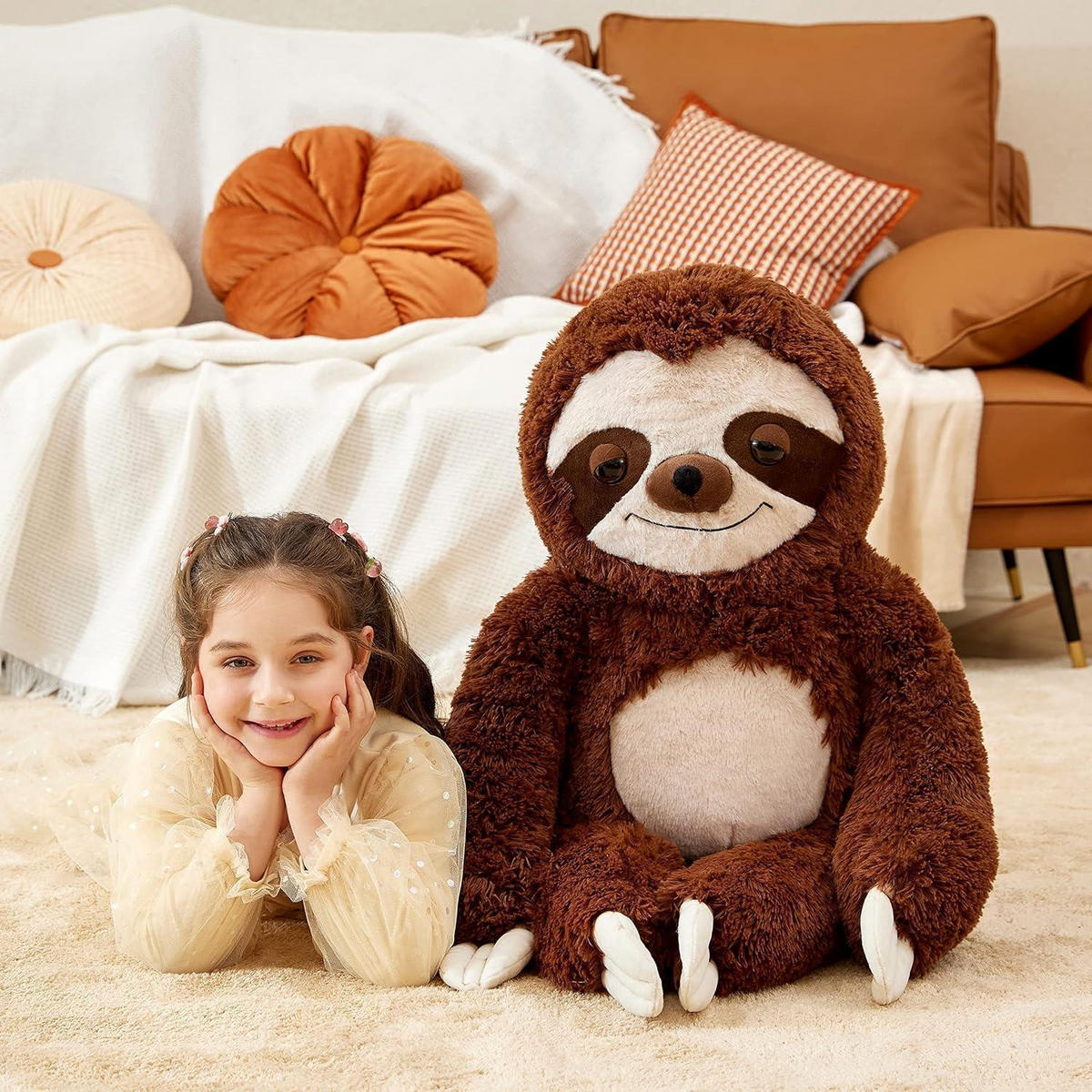 STOFFTIER Faultier 78 cm - Braun, Textil (32/78cm)