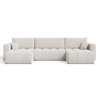 ECKSOFA U Neva Ecru - Ecru, Holz/Textil (370/170cm) - Graingold