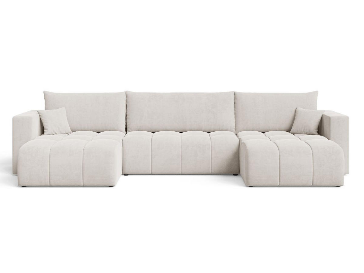 ECKSOFA U Neva Ecru - Ecru, Holz/Textil (370/170cm) - Graingold