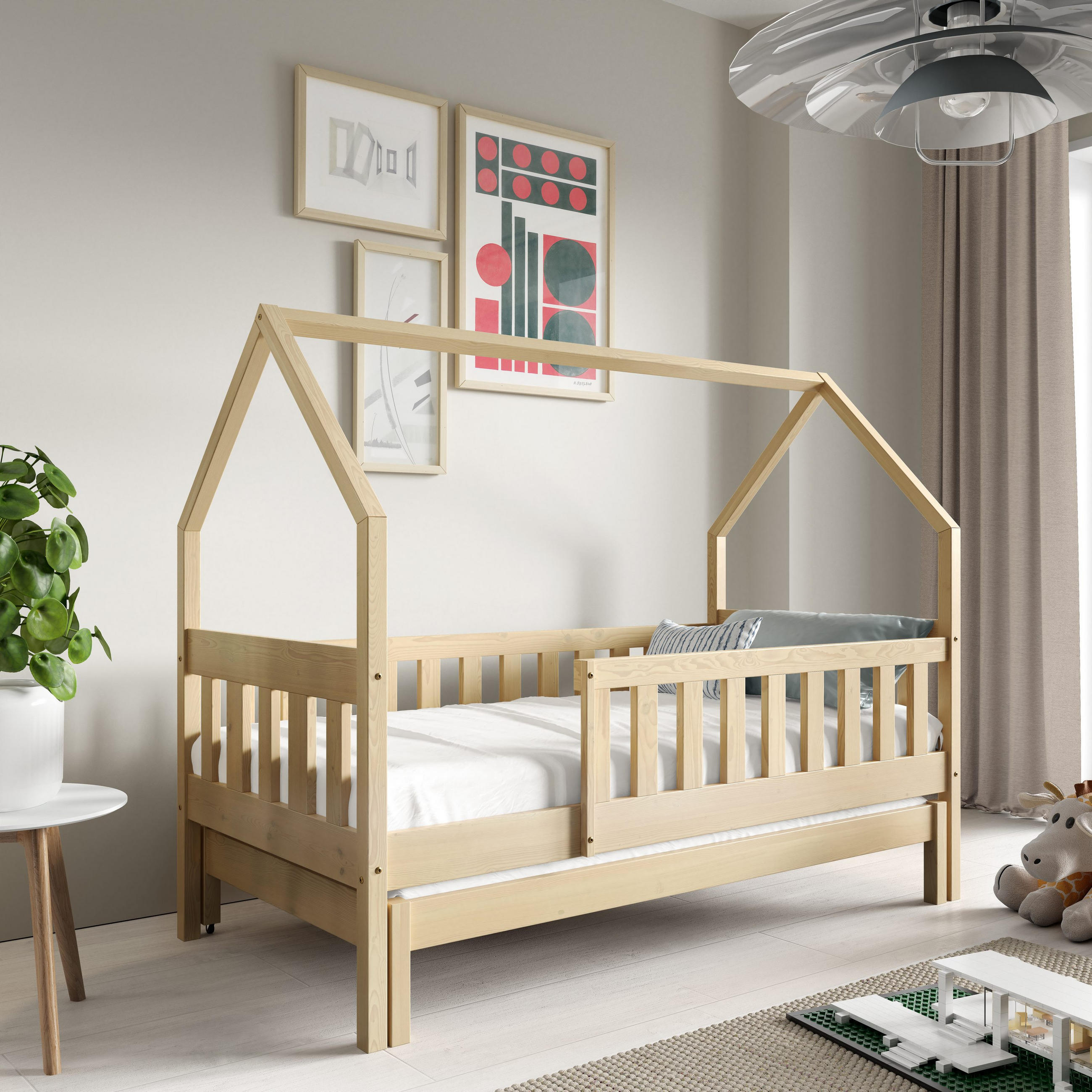 KINDERBETT BAMBINA 80x160 cm Kieferfarben - Kieferfarben, Holz (80/160cm) - MASSENO