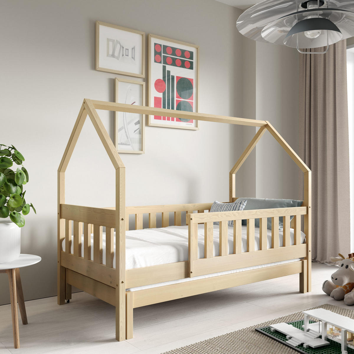 KINDERBETT BAMBINA 80x160 cm Kieferfarben - Kieferfarben, Holz (80/160cm) - MASSENO