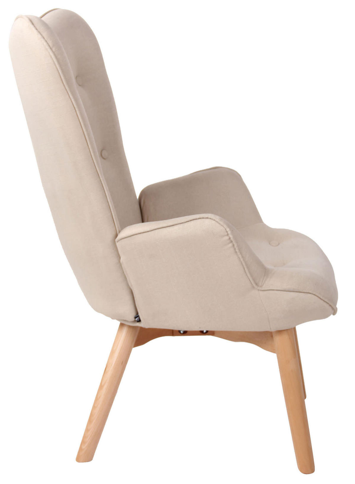 SESSEL Stoff creme - Creme, Holz/Textil (71/100/77cm) - CLP