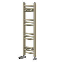 HANDTUCHHEIZKÖRPER 300 x 800 mm Beige mit Thermostatventil Badheizkörper gerade mit Seitenanschluss - Beige, Metall (30/80/3cm) - LuxeBath