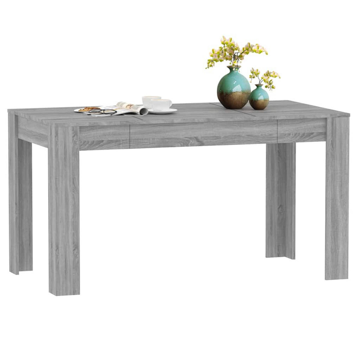ESSTISCH Grau Sonoma 140/74,5/76 Cm Holzwerkstoff - Grau, Holzwerkstoff (140/74.5/76cm) - vidaXL
