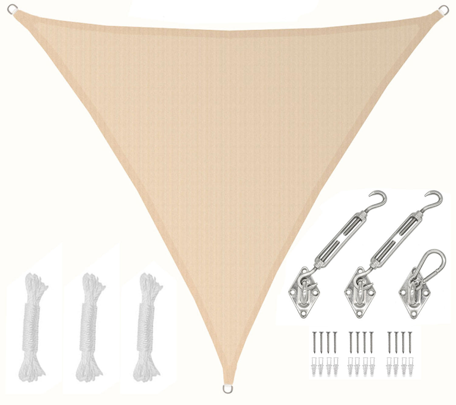 SONNENSEGEL Luftdurchlässig 200 cm Beige - Beige, Kunststoff (200/200cm) - Amanka