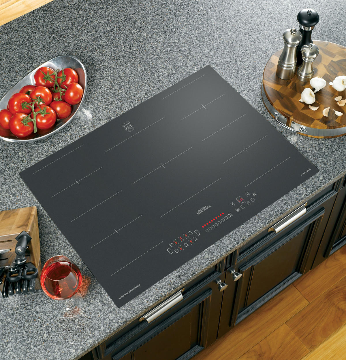ELEKTRO-BACKOFEN 60 cm EH 6344 N + KCT 9110 FI Induktions Kochfeld 90 cm - Schwarz, Metall (59.4/59.4/57.5cm) - Kaiser Küchengeräte
