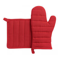 OFENHANDSCHUH UND TOPFLAPPEN Jona rot 15 x 30 cm - Rot, Textil (15/30cm) - Winkler