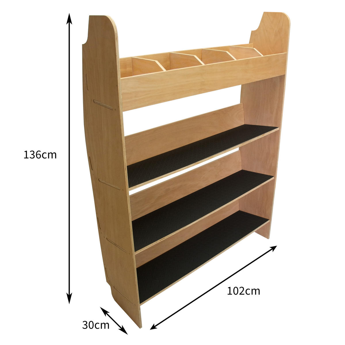 FAHRZEUGEINRICHTUNG Ford Transit Custom Regal & Werkzeugkasten - Braun, Holzwerkstoff (102/136/30cm) - Monstershop