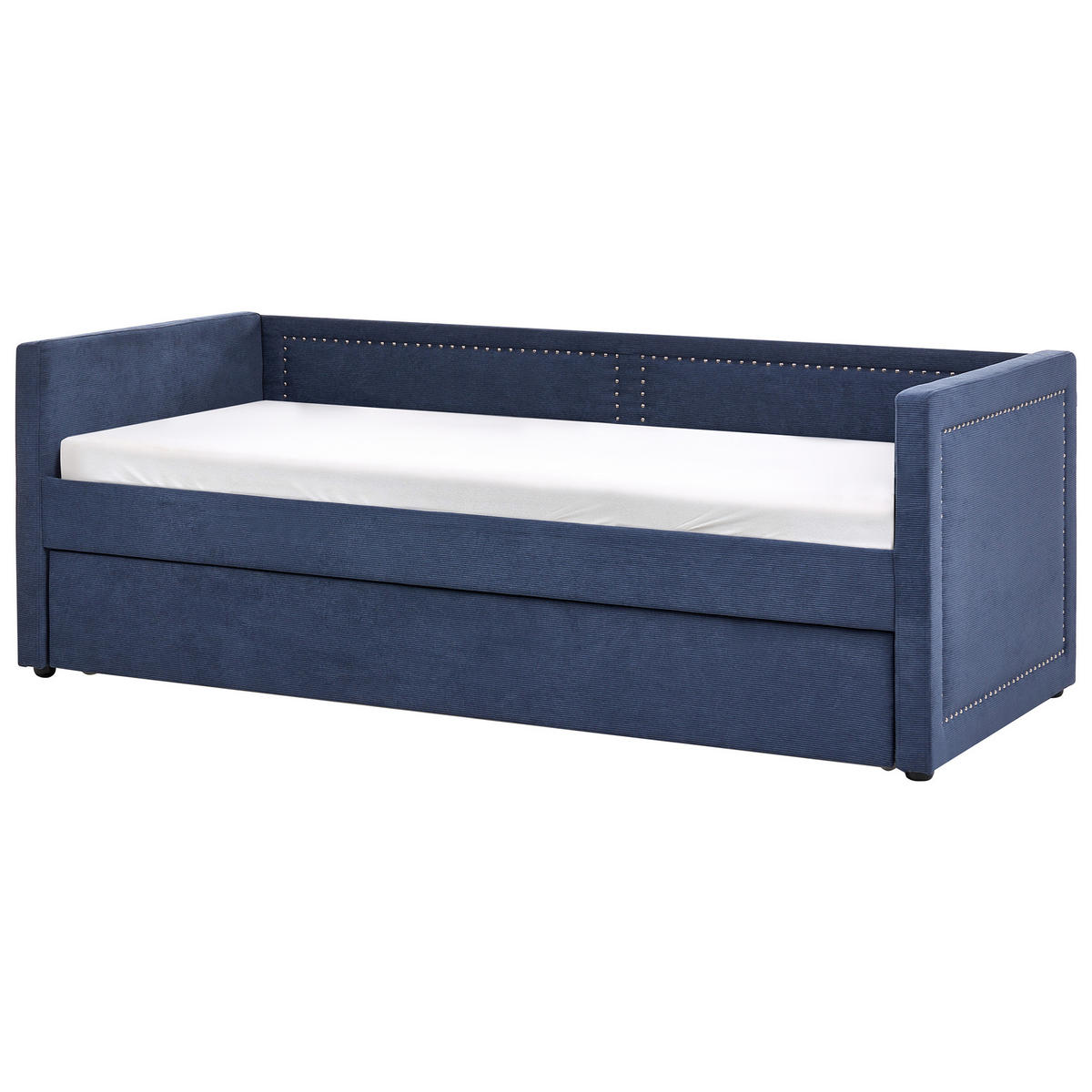 HEVERŐ 90/200cm Tengerészkék Mimizan - kék, textil/természetes anyagok (90/200cm) - Beliani