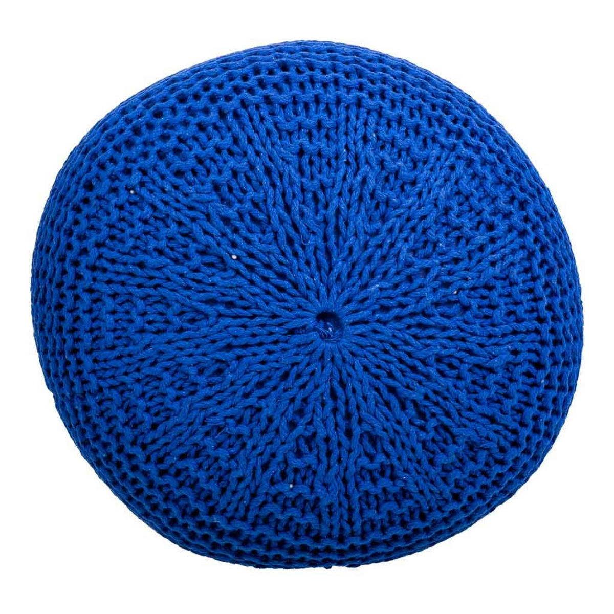 POUF aus Baumwolle, blau, 38x28cm - Blau, Textil (38/28/38cm) - Wanderlust