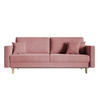 SCHLAFSOFA Valico Rosa hydrophober Samt - Pink/Goldfarben, Textil/Metall (230/90/97cm) - Selsey