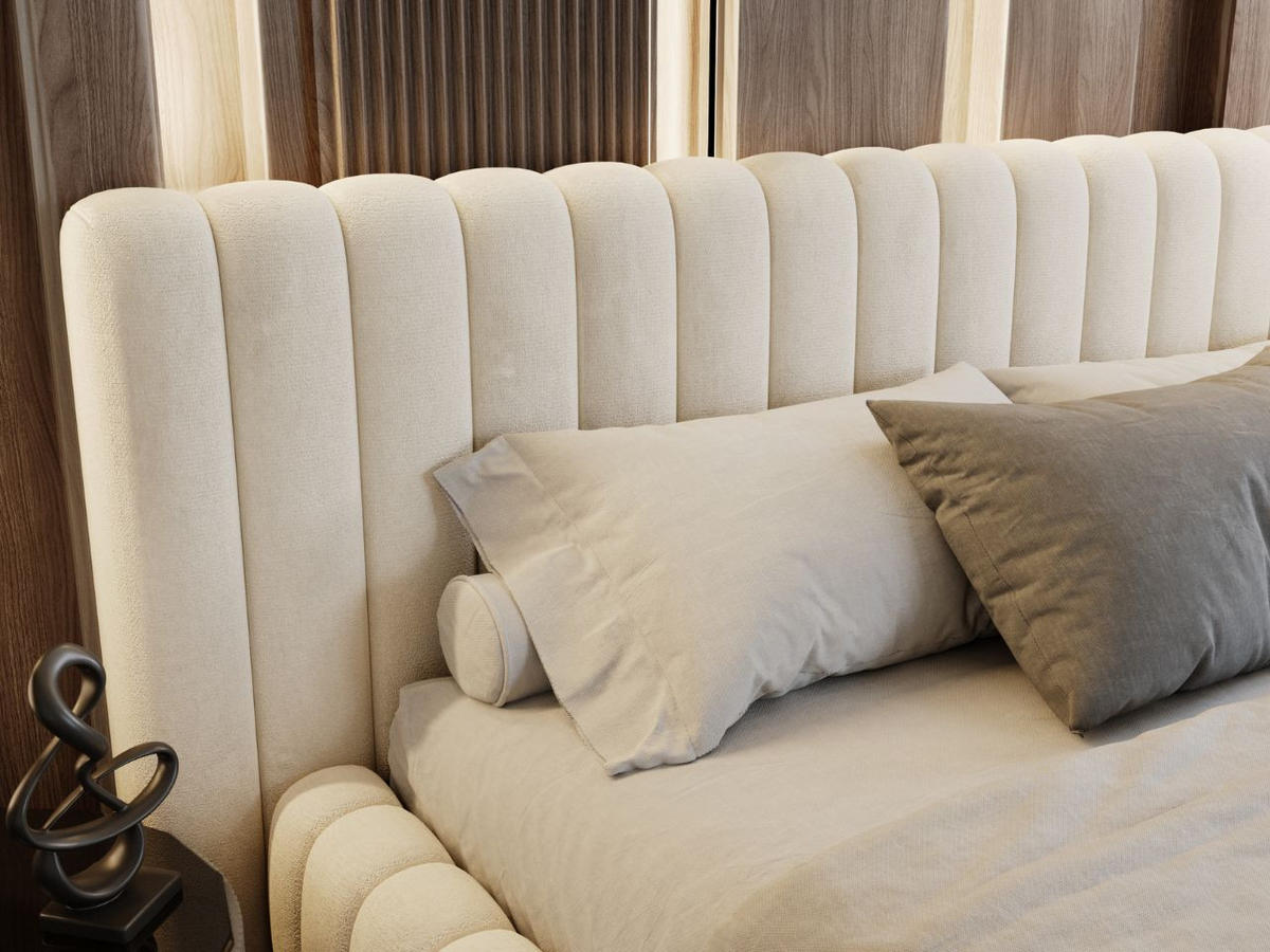 POLSTERBETT Bliss 160x200 Beige - Beige, Textil (160/200cm) - Graingold