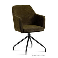 ARMLEHNSTUHL drehbar (6er-Set) Donnie 57x87x60 Schwarz/Khaki - Dunkelgrün/Schwarz, Kunststoff (60/87/57cm) - 58aufmkessel