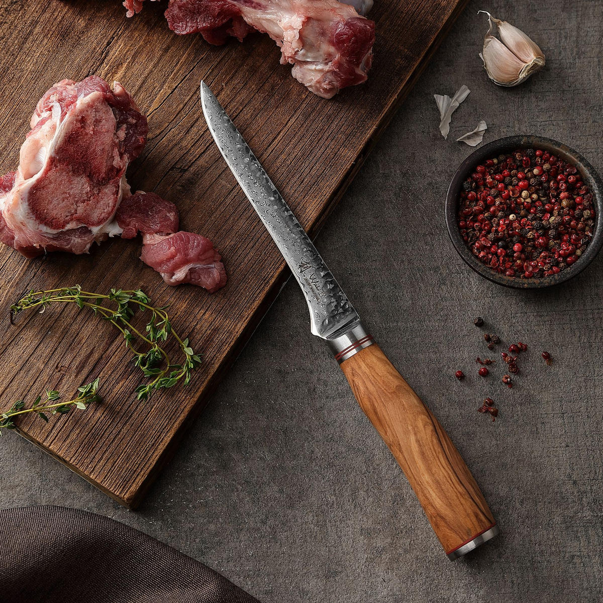 AUSBEINMESSER 16 cm - Braun, Holz/Metall (30cm) - Wakoli