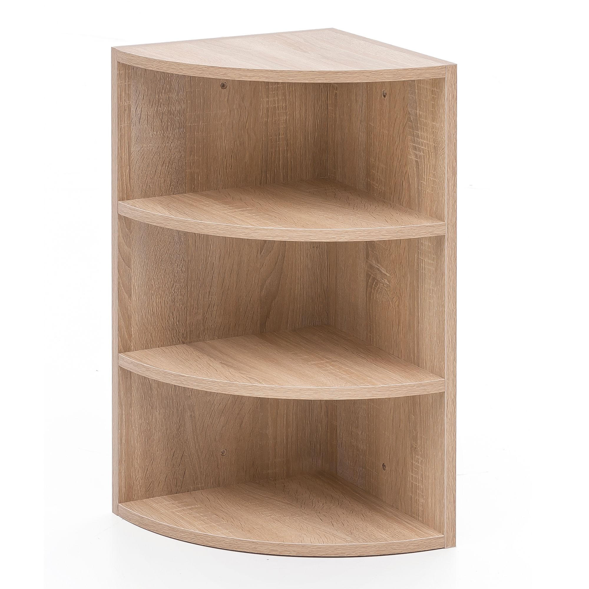 ECKREGAL NIDDA MDF Runder Front Modern, Beige 30x30x60 cm - Beige, Holz (30/60/30cm) - KADIMA DESIGN