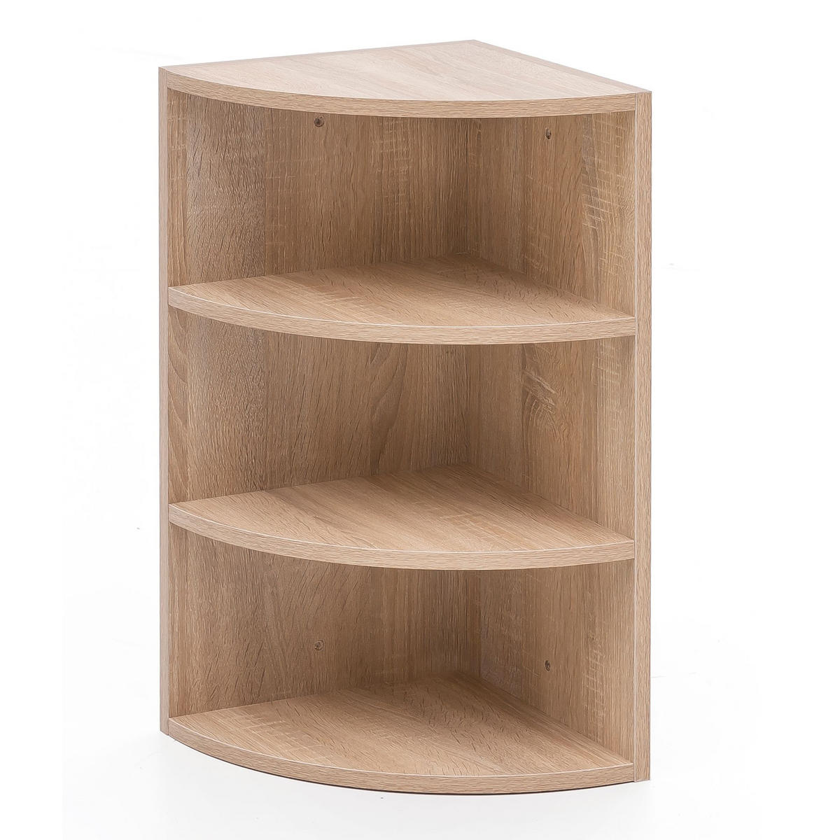 ECKREGAL NIDDA MDF Runder Front Modern, Beige 30x30x60 cm - Beige, Holz (30/60/30cm) - KADIMA DESIGN