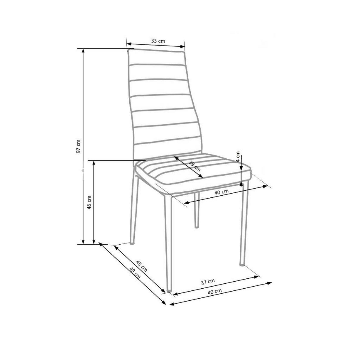 STUHL ZET K70 - Schwarz, Holzwerkstoff/Metall (40/97/49cm) - Meblini