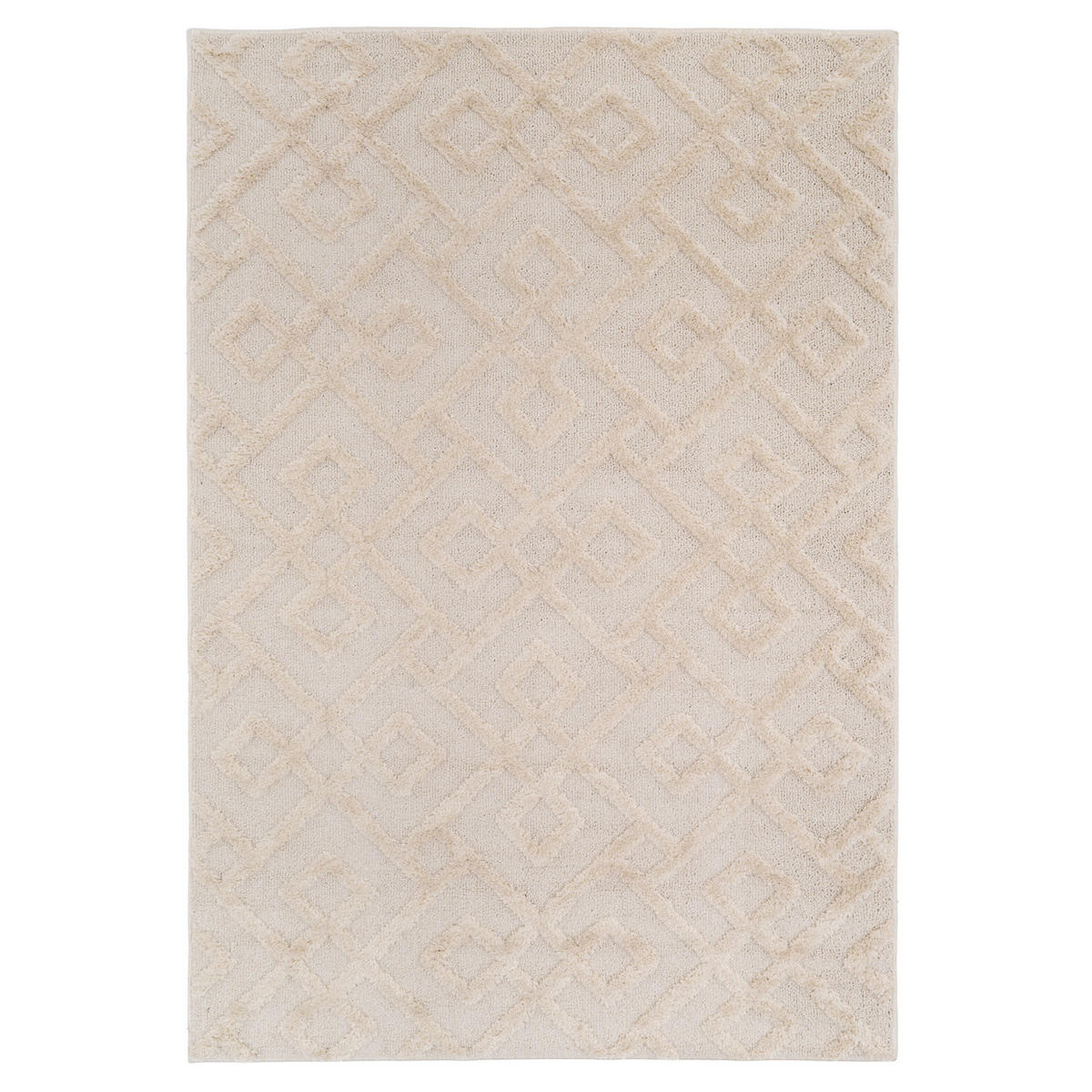WEBTEPPICH Sade Beige - Beige, Textil (120/170cm) - Kukoon Rugs