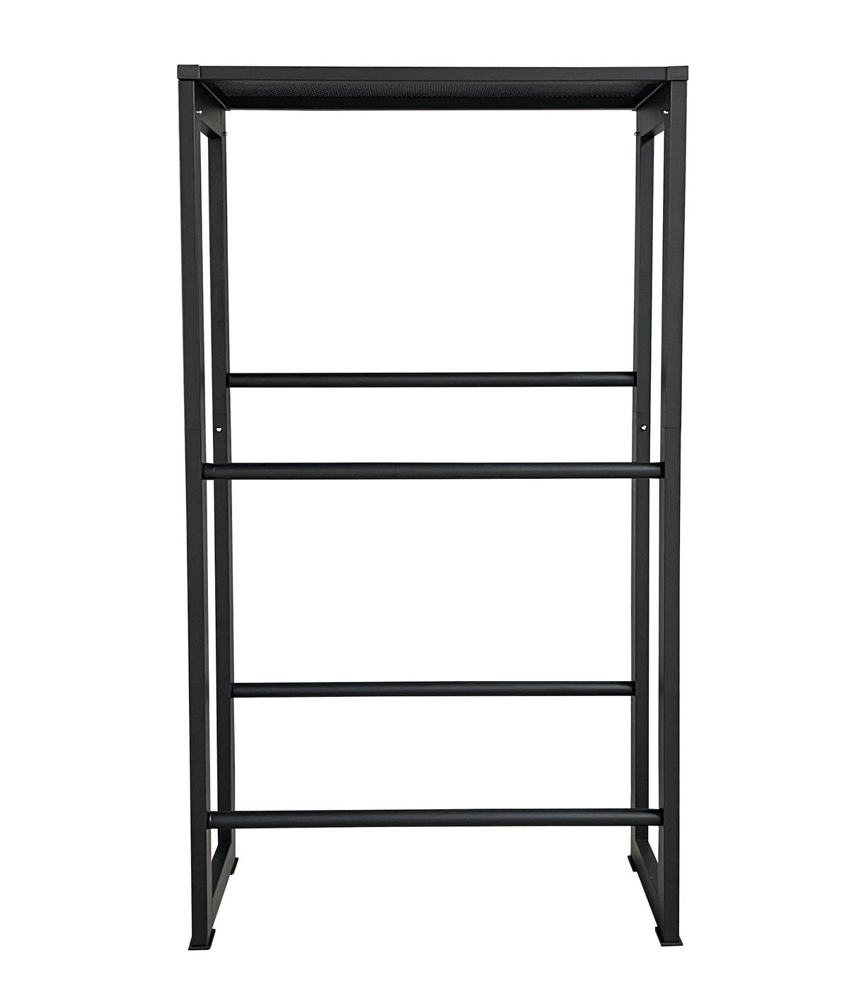 GETRÄNKEKISTENREGAL 71x30x129 cm 4 Kästen mit Ablage - Schwarz, Metall (71/129/30cm) - QUICK STAR