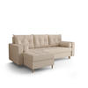 ECKSOFA SKANDI Cosmic 10 Links mit Schlaffunktion - Beige, Textil (230/145cm) - Bedante