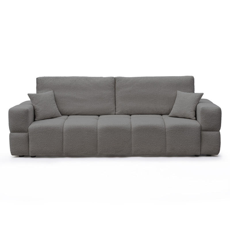 SCHLAFSOFA BUENO mit Bettkasten Dunkelgrau - Dunkelgrau, Holzwerkstoff/Kunststoff (245/85/93cm) - Idohome