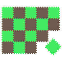 SPIELMATTE ab Null - 180/90/1 cm Puzzlematte Grün - Multicolor, Kunststoff (30/30cm) - Littletom