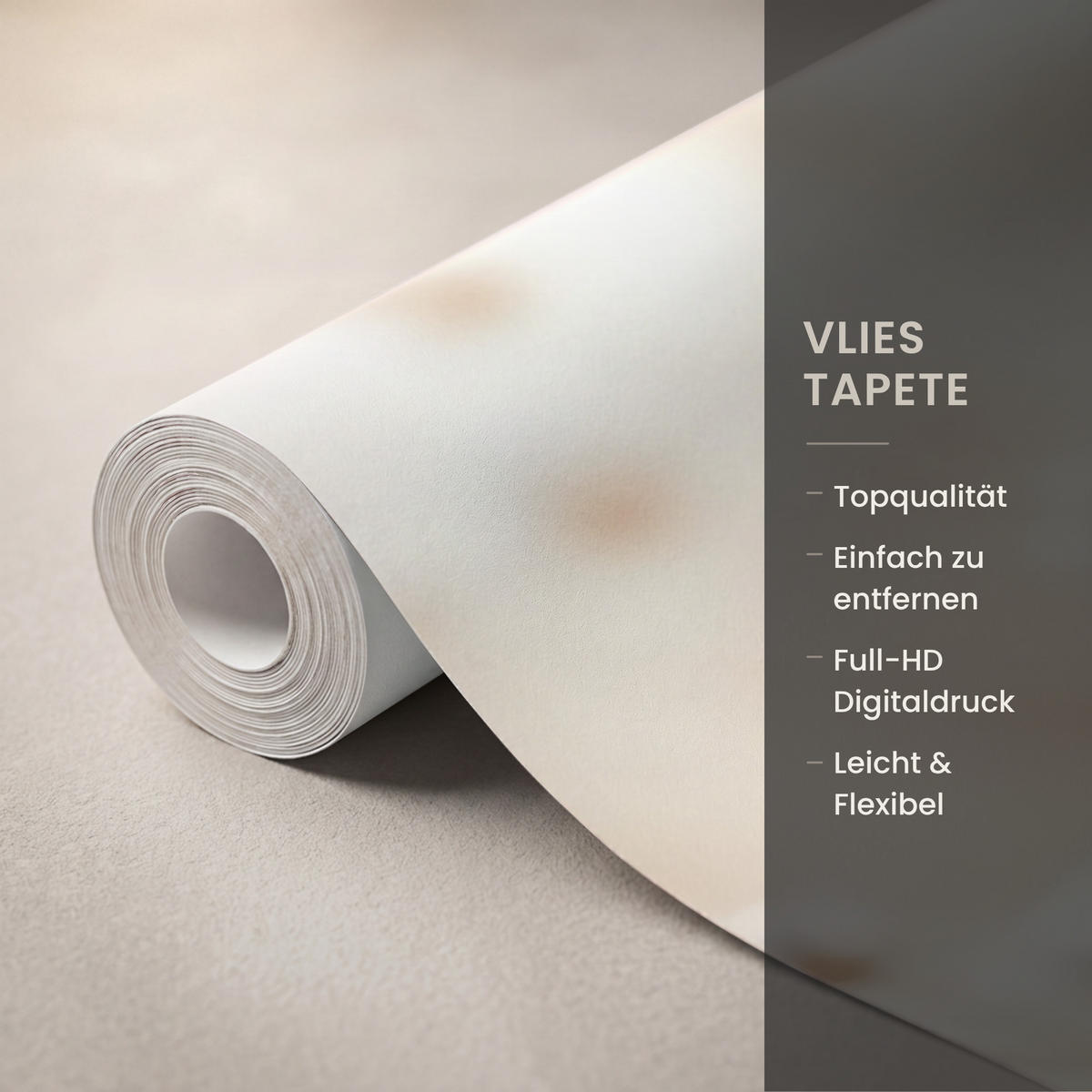 TAPETE - Wild - Blumen - Weiß - 100x240 cm - Creme, Papier (100/240cm) - OnlyWow