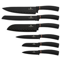MESSERSET Schwarz 30/10/30 cm BH2337 - Schwarz, Metall - Berlinger Haus