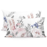 KISSENBEZUG delicate bouquet 50x75 cm (x2) mehrfarbig - Multicolor, Textil (50/75cm) - Happy Friday