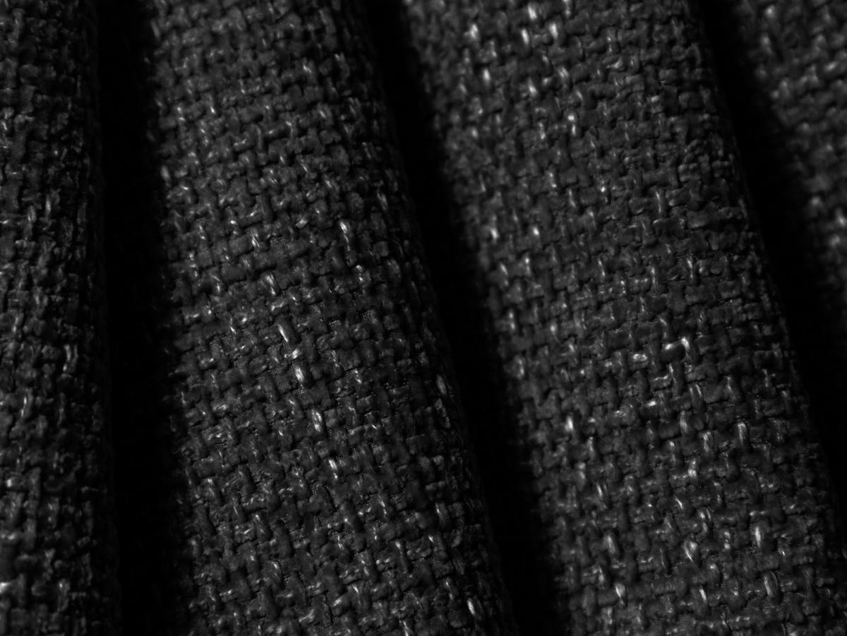 BETT mit Bettkasten und Kopfteil Bellis aus Chenille-Stoff schwarz 140x200cm - Schwarz, Textil (140/200cm) - Micadoni